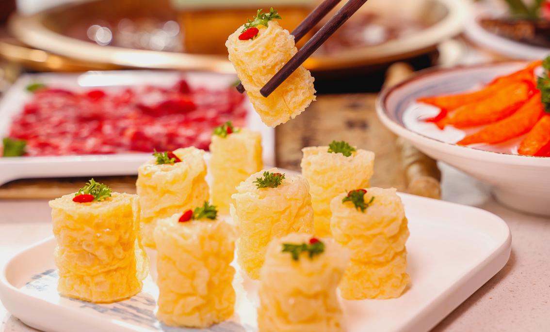 正宗重慶火鍋店，必備的五道素菜品，第一道就是必備！